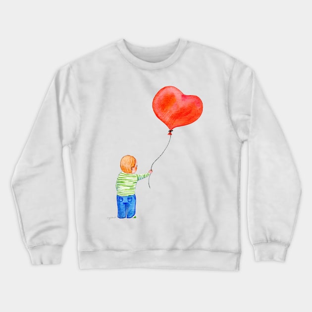 With All My Heart Crewneck Sweatshirt by EmilieGeant